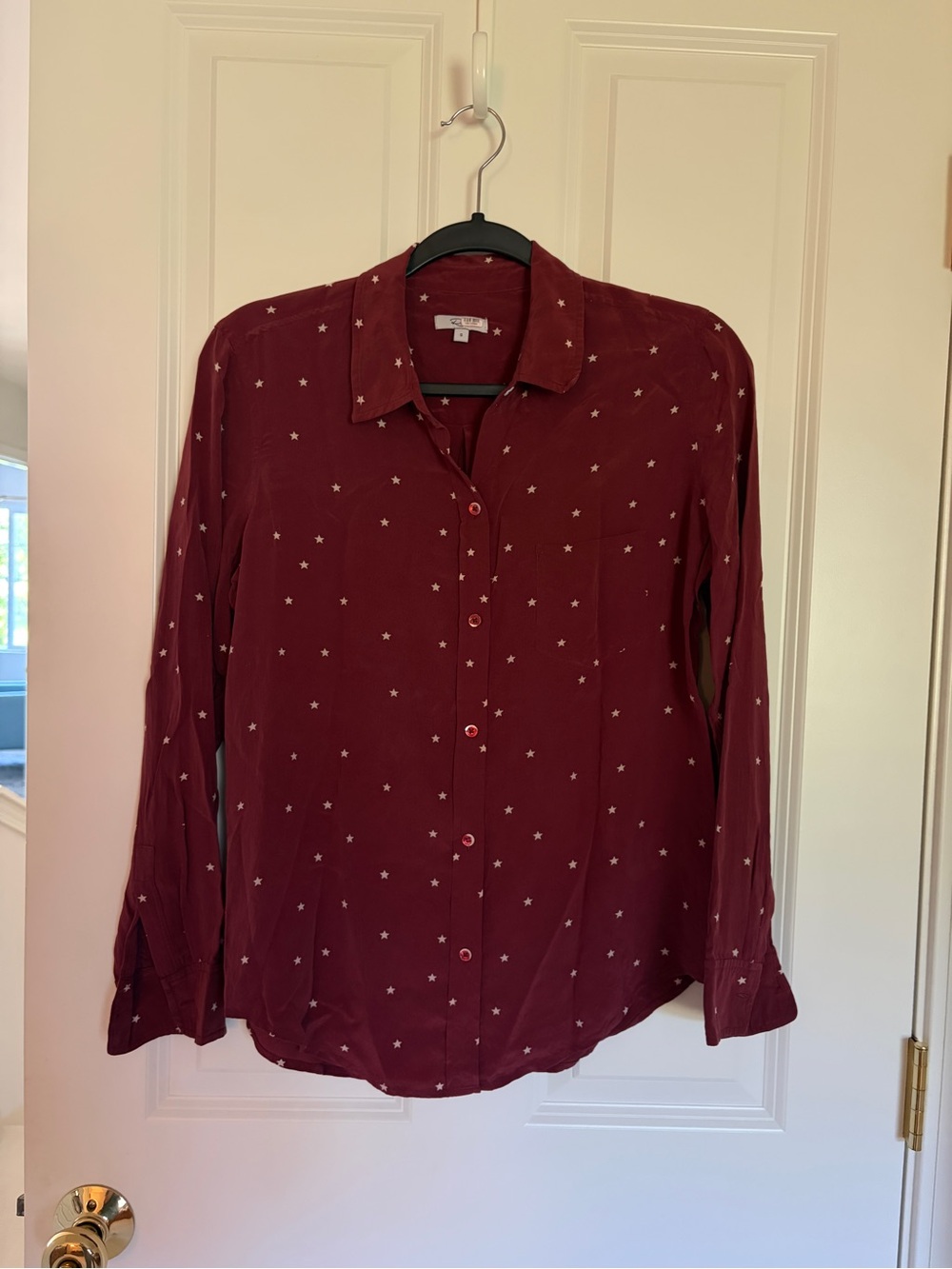 Rails Burgundy Star-Print Button Down Shirt